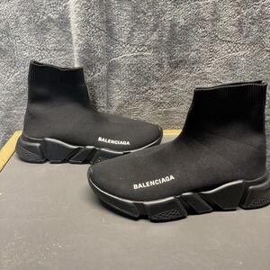 Balenciaga Speed 2.0 Monocolor Recycled Knit High Top Sneaker Women 37 Italy